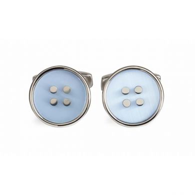 Blue Button Cufflinks
