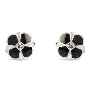 Blue Goldstone Rose Cufflinks