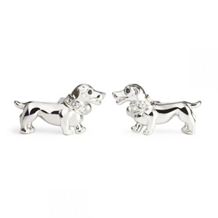 Silver Dachshund Cufflinks