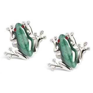 Simon Carter Crystal Frog Cufflinks