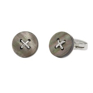 Grey Button Cufflinks