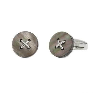 Grey Button Cufflinks