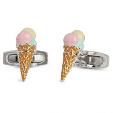 Rainbow Ice Cream Cone Cufflinks Rainbow Ice Cream Cone Cufflinks