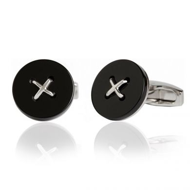 Onyx Button Cufflinks