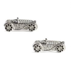 Crystal Retro Car Cufflinks