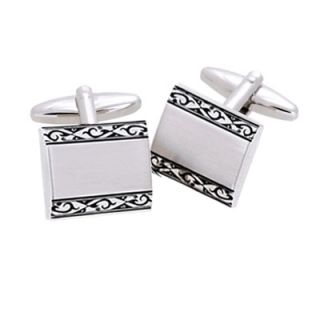 Bordered Engravable Cuff Links