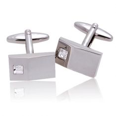 Crystal Wedge Engravable Cufflinks