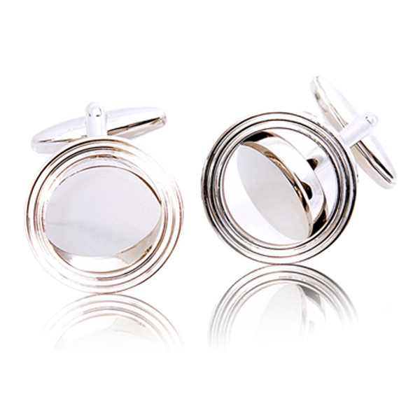 silver revolving cufflinks
