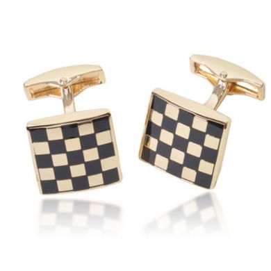 Black Checkered Cufflinks Black Checkered Cufflinks