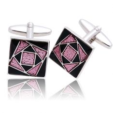 Black and Pink Cufflinks