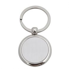 Silver Round Keychain