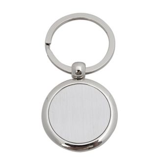Silver Round Keychain