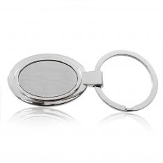 Oval Engravable Keychain