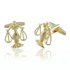 Gold Law Justice Symbol Cufflinks