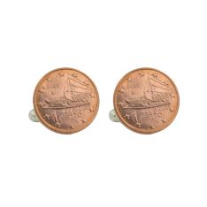 One Cent Euro Coin Cuff Links (Greece)