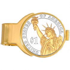 Gold Plated Statue of Liberty Money Clip