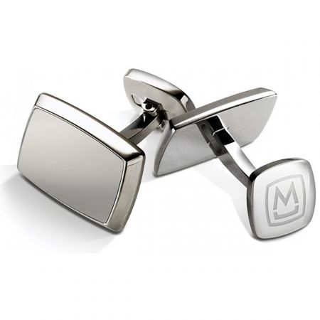 Rectangular Brushed Steel Cufflinks