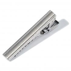 Silver Hatch Marks Tie Bar