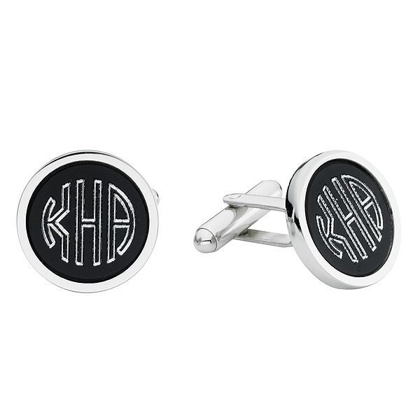 Engraved Monogram Cuff Links