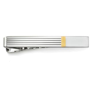 Two Tone Engravable Tie Bar