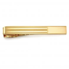 Etched Gold Plated Engravable Tie Bar