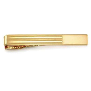 Etched Gold Plated Engravable Tie Bar