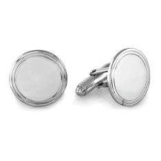Double Bordered Sterling Cufflinks
