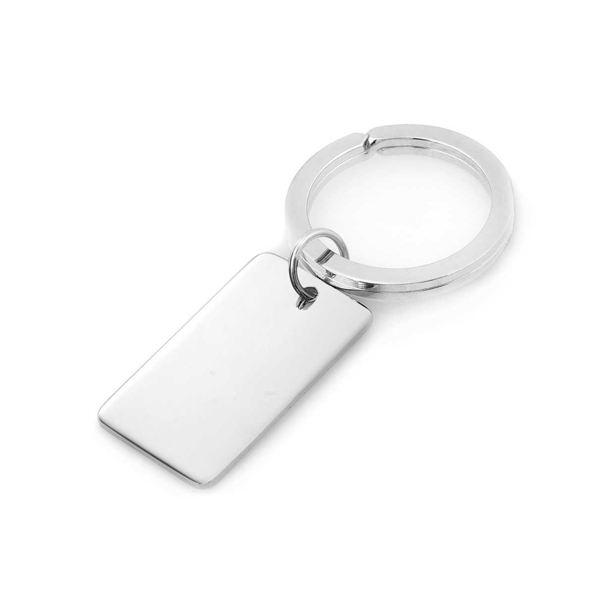 Sterling Silver Plain Key Chain - Cufflinks Depot