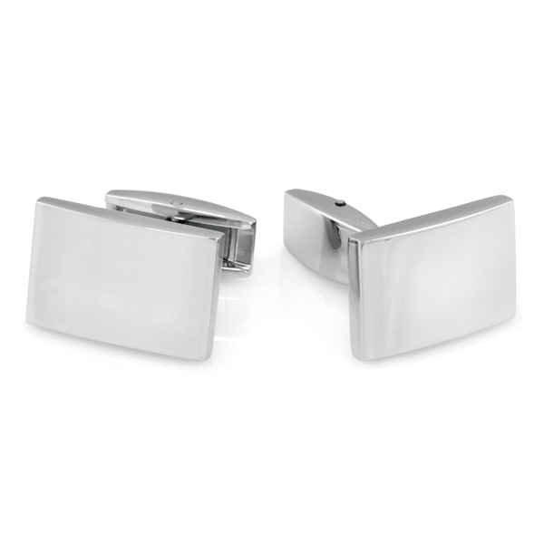 Boutons De Manchette Argent Sterling Noir Et Blanc Style Fanion - Occasion En Bon état
