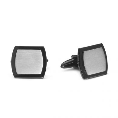 Black Stainless Steel Square Cufflinks Black Stainless Steel Square Cufflinks