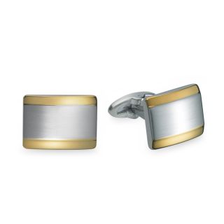 Two Tone Stainless Steel Cufflinks