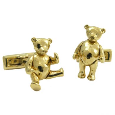 Gold Teddy Bear Cufflinks