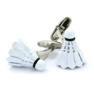 White Badminton Shuttle Cock Cufflinks