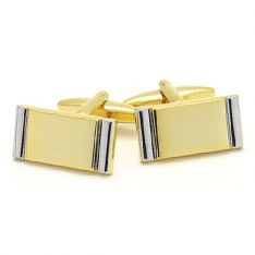 Golden Rectangular Cufflinks