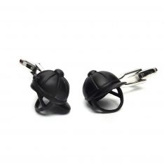 Black Horse Riding Helmet Cufflinks