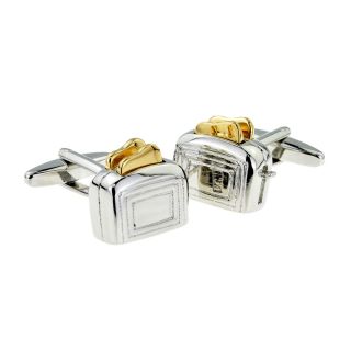 Two Tone Toaster Cufflinks