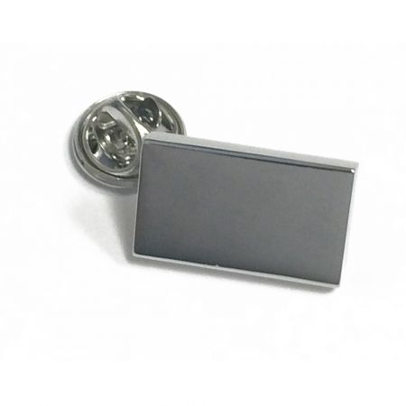 wage disk entrepreneur Sterling Silver Rectangular Engravable Lapel Pin: Cufflinks Depot