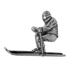 Pewter Skier Cufflinks