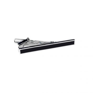 Black Panel Tie Clip