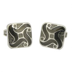 Black Spiral Cufflinks