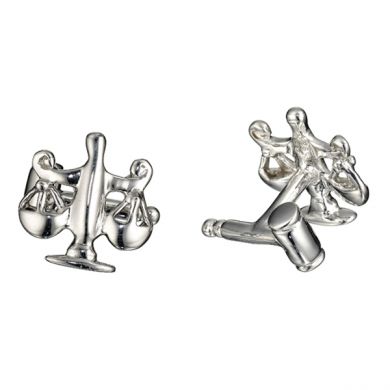 Sterling Scales of Justice & Gavel Cufflinks Sterling Scales of Justice & Gavel Cufflinks