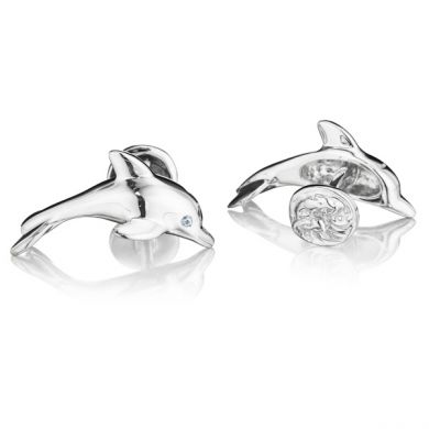 Dolphin and Wave Cuff Links