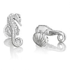 Seahorse and Shell Cuff Links