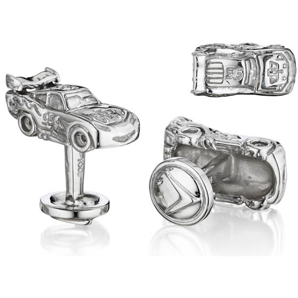 Sterling Lightning McQueen Cufflinks Cufflinks Depot
