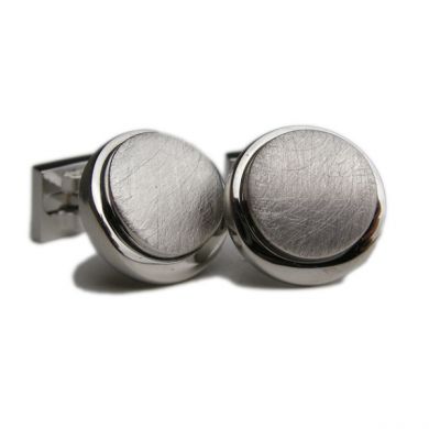 Silver Brushed and Polished Cufflinks
