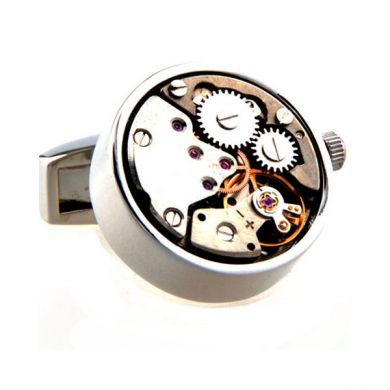 Silver Watch Movement Cufflinks