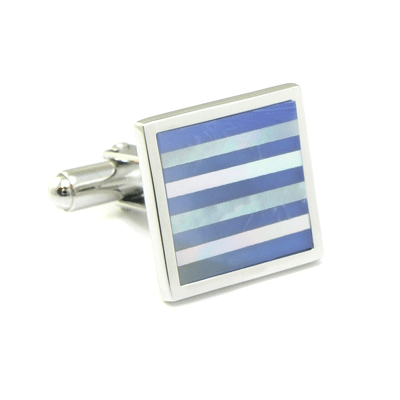 Sodalite and Pearl Cufflinks