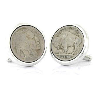 Sterling Buffalo Nickel Cufflinks