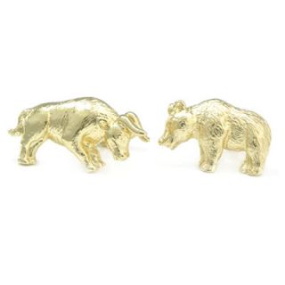 16KT Gold Bear and Bull Cufflinks