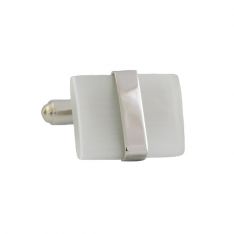 Sterling White Bar Cufflinks